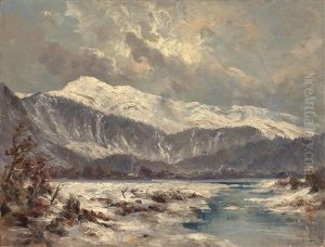 Winterabend An Der Loisach