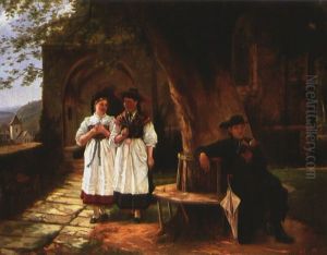 Der Kirchgang by Theodor Koeppen