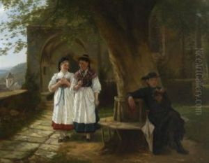 Die Musestunde by Theodor Koeppen