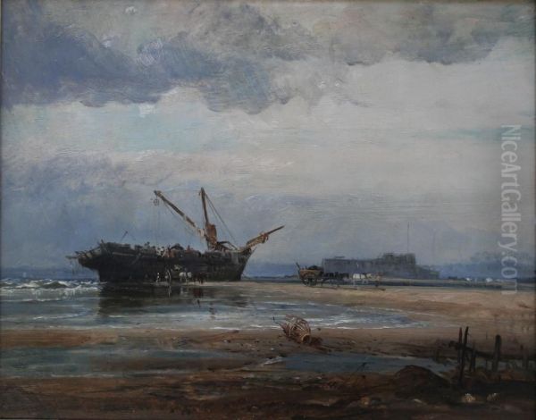 Salvagers At The Wreck - view 1