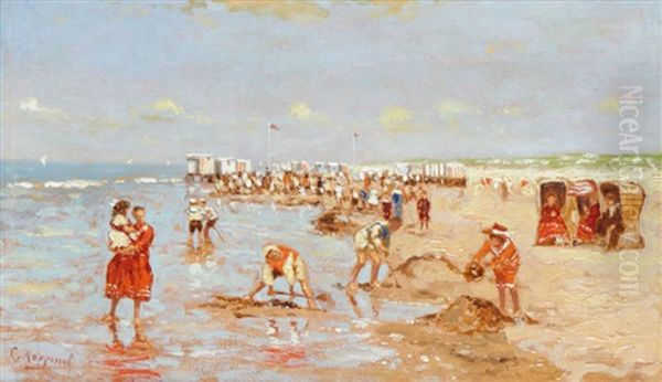Enfants Jouant A La Plage - view 1