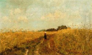 A Peasant Woman On A Path by Cornelis Koppenol