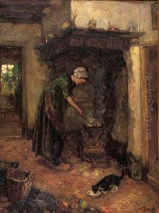 A Woman Preparing A Meal In A Kitchen