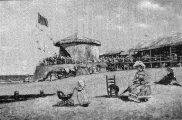 Mother And Child On The Beach - view 1