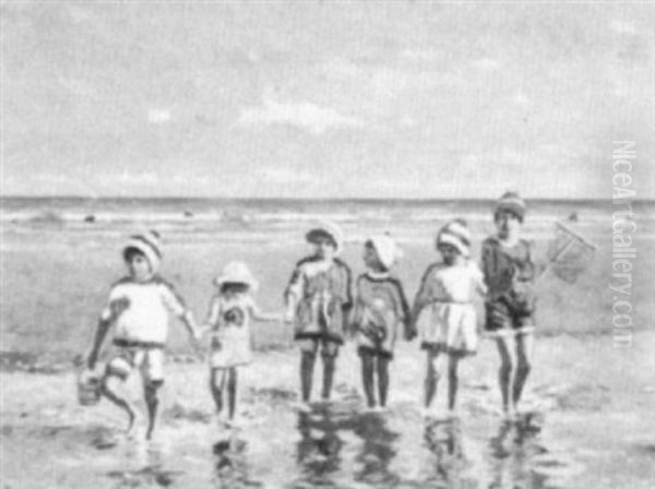 Children At The Beach - view 1