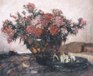 Stilleben Mit Blumenstraus Und Blumenschale Stilleben Mit Blumenstraus Und Blumenschale