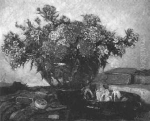 Stilleben Mit Nelkenstraus by Cornelis Koppenol