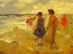 Women Walking On The Beach, Scheveningen
