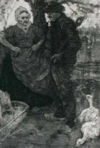 A Farmer's Couple In A Yard