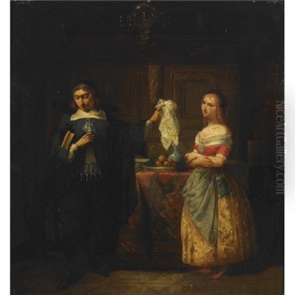 Scene From The Play Tartuffe By Moliere - view 1