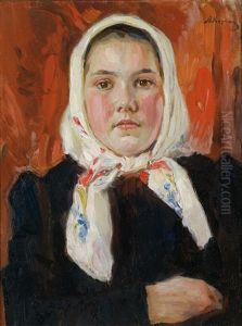 Eine Schonheit Aus Der Umgebung Von Moskau by Aleksei Mikhailovich Korin