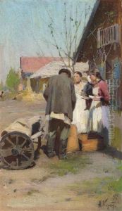 Village News by Aleksei Mikhailovich Korin