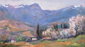 Mountain Landscape by Aleksei Mikhailovich Korin