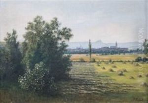 Sommerliche Landschaft Bei Oberensingen by Julius Kornbeck
