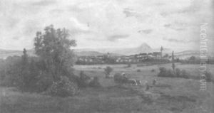 Heuernte Vor Nurtingnen by Julius Kornbeck