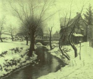 Fluslandschaft Im Winter