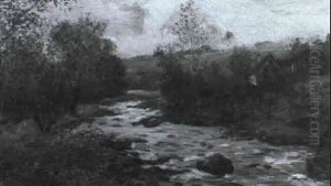 Bachlauf In Herbstlicher Landschaft Bachlauf In Herbstlicher Landschaft