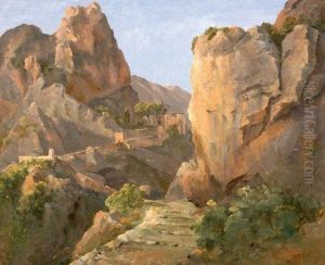 Vue De Moustiers Sainte Marie by Augustin Bec