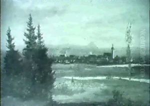 Neckarlandschaft Mit Blick Auf Nurtingen Und Den Neuffen