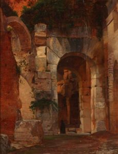 View From The Archways At The Colosseum by Peter Kornbeck
