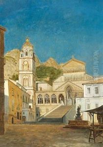 View Of Duomo Di Sant'andrea (the Cathedral Of St. Andrew) Seen From Piazza Del Duomo, Amalfi by Peter Kornbeck