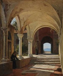Forhave I Et Nonnekloster (garden In A Monastery, Italy) by Peter Kornbeck