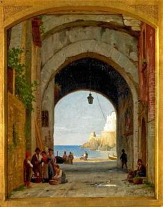 Scenery With A View Towards Amalfi by Peter Kornbeck