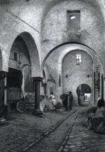 Interior Fra Medina Med Personer I Arabisk By by Peter Kornbeck