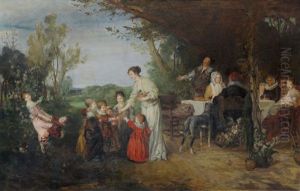 Ein Maientag (after The 1879 Painting By Friedrich August Von Kaulbach) by Edmund Koerner