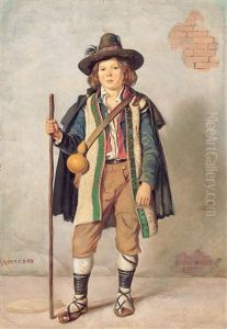 Romischer Hirtenknabe In Seiner Tracht by Jacob Kornerup