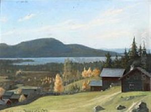 The Meadow Mesnalien From Lillehammer Norway by Valdemar Kornerup