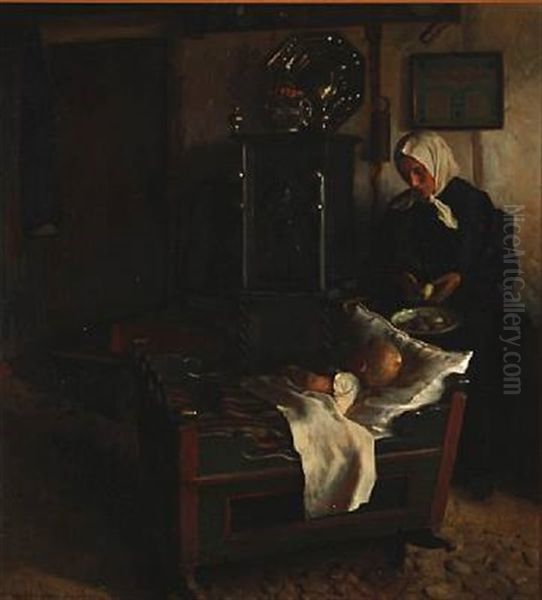 Country Interior With A Woman And A Child - view 1