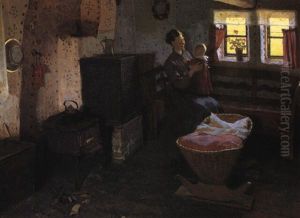 Almueinterior Med Mor Og Barn