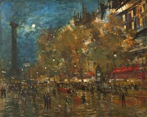 Place De La Bastille La Nuit