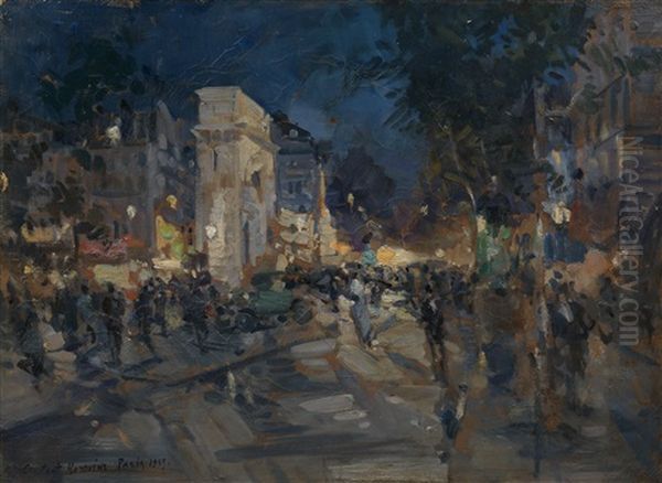 Porte Saint-martin By Night, Paris - view 1