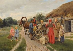 Der Pferdewagen by Petr Ivanovic Korovin