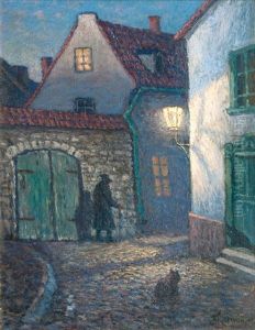 Nachtliche Gasse by Franz Korwan