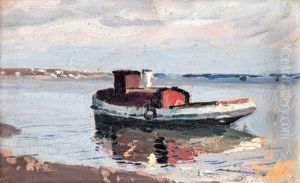 Studie Eines Fischkutters Vor Sylt