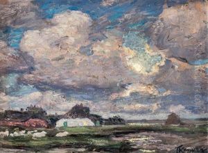 Studie Einer Flachlandschaft Bei Nacht Auf Sylt