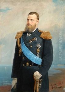 Bildnis Des Zaren Alexander Iii. - Im Hintergrund Odessa