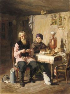 Tea Time by Aleksei Ivanovich Korzukhin