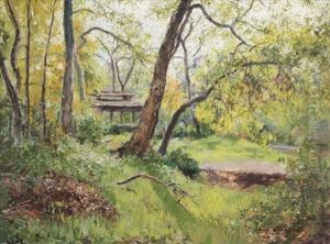 Wooded Landscape by Emil Kosa Sr.