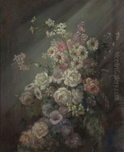 Mixed Floral Still Life by Emil Kosa Sr.