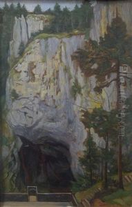 Cavern Entrance by Emil Kosa Sr.