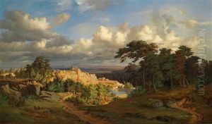 Ein Sommertag, Gegend Bei Koniginhof by Adolf Kosarek