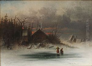 Skridsorakande Barn by Anders Gustav Koskull