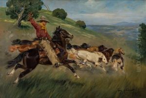 On The Prairie by Jerzy Kossak