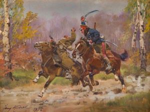 Chase The Bolshevik by Jerzy Kossak