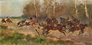 Potyczka Z Kozakami by Jerzy Kossak
