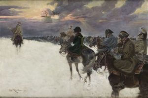 Napoleon's Retreat From Moscow by Jerzy Kossak